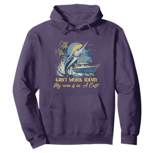 Fishing Boat Hoodie Fish More Worry Less TS09 Purple Print Your Wear