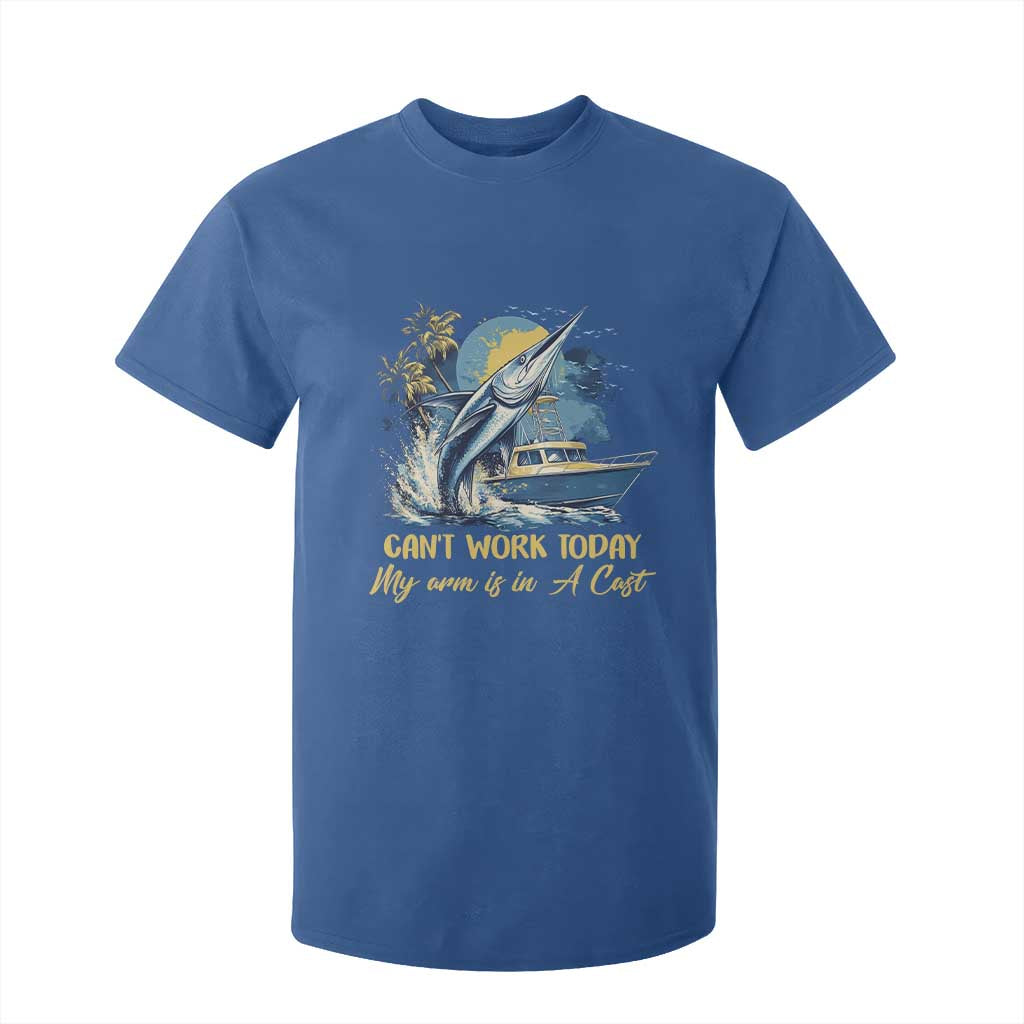 Fishing Boat T Shirt For Kid Fish More Worry Less TS09 Royal Blue Print Your Wear