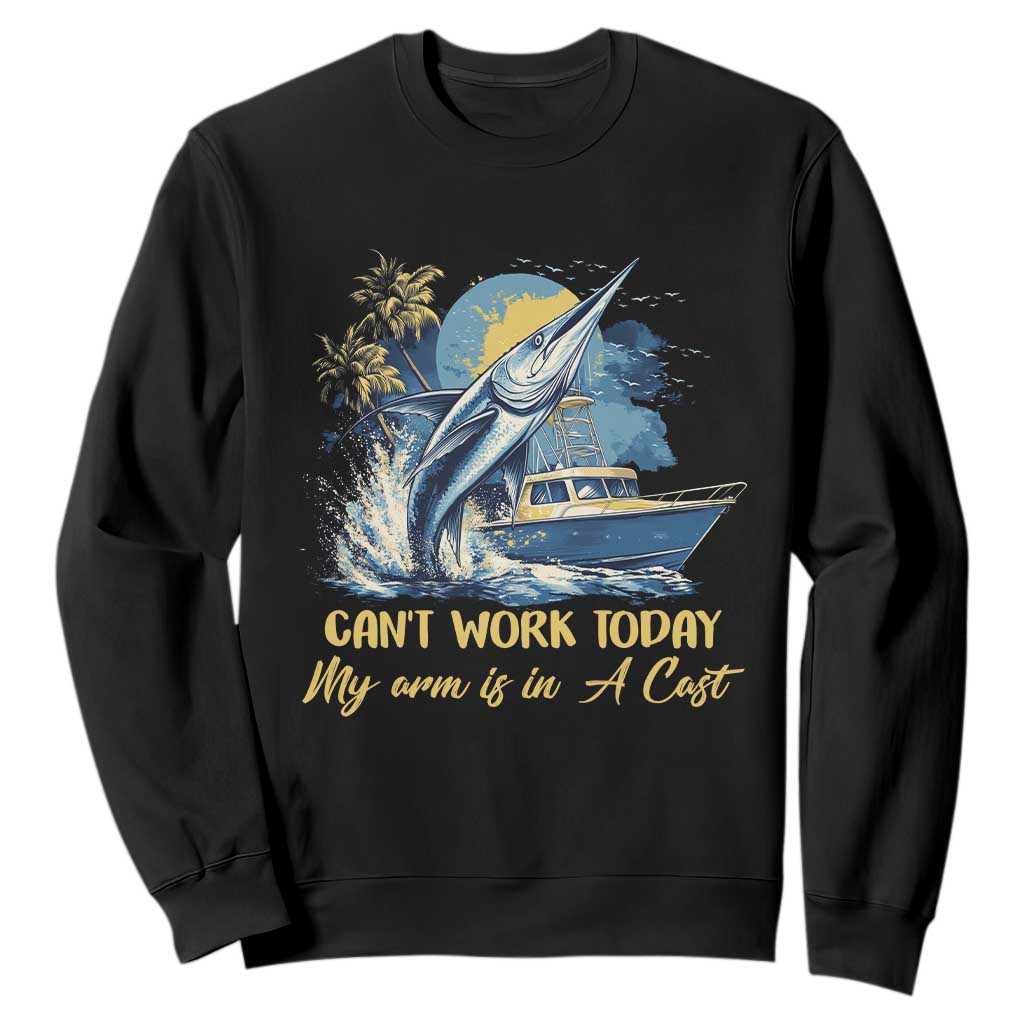 Fishing Boat Sweatshirt Fish More Worry Less TS09 Black Print Your Wear