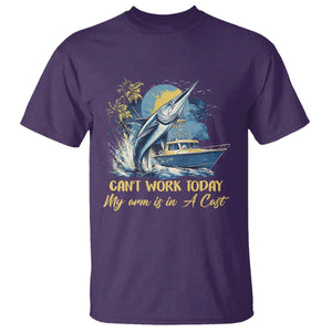 Fishing Boat T Shirt Fish More Worry Less TS09 Purple Print Your Wear