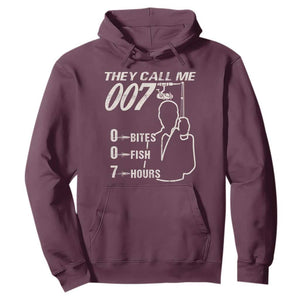 Funny Fishing Hoodie They Call Me 007 Fisherman TS09 Maroon Print Your Wear
