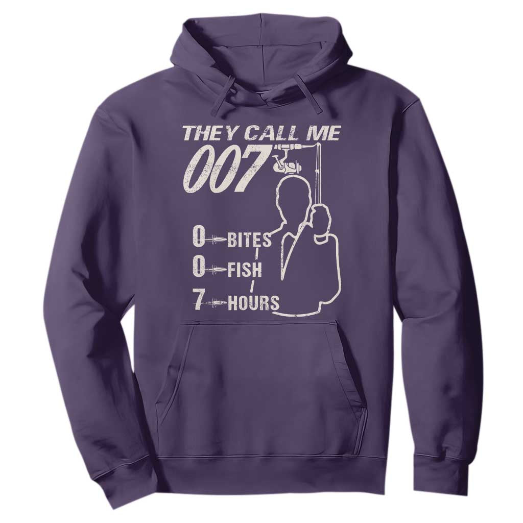 Funny Fishing Hoodie They Call Me 007 Fisherman TS09 Purple Print Your Wear