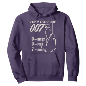 Funny Fishing Hoodie They Call Me 007 Fisherman TS09 Purple Print Your Wear