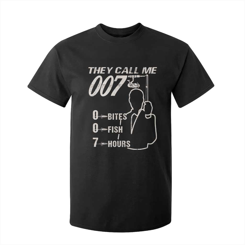 Funny Fishing T Shirt For Kid They Call Me 007 Fisherman TS09 Black Print Your Wear