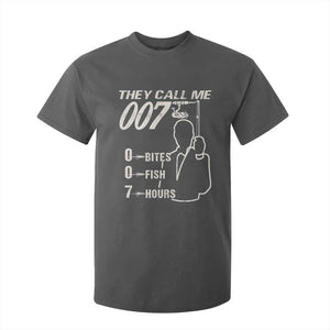 Funny Fishing T Shirt For Kid They Call Me 007 Fisherman TS09 Dark Heather Print Your Wear