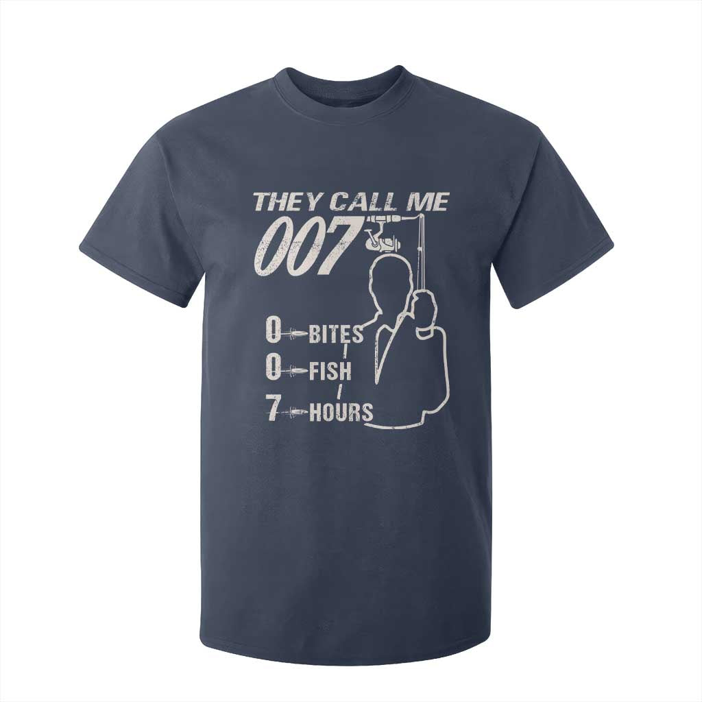 Funny Fishing T Shirt For Kid They Call Me 007 Fisherman TS09 Navy Print Your Wear