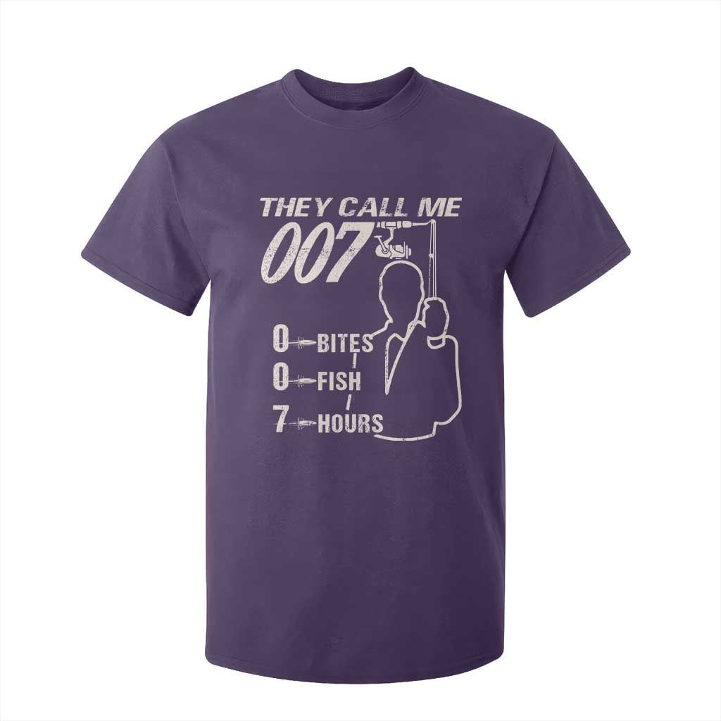 Funny Fishing T Shirt For Kid They Call Me 007 Fisherman TS09 Purple Print Your Wear