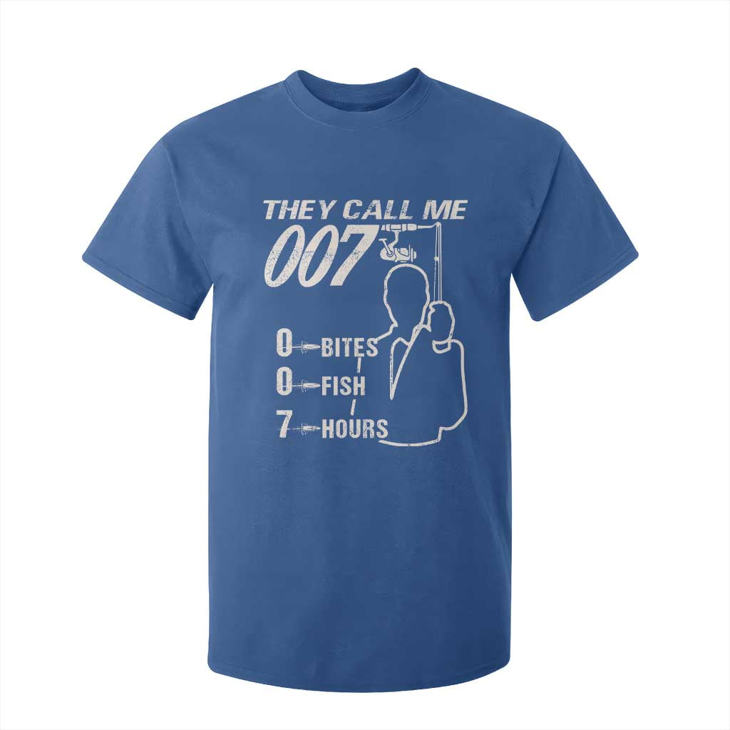 Funny Fishing T Shirt For Kid They Call Me 007 Fisherman TS09 Royal Blue Print Your Wear