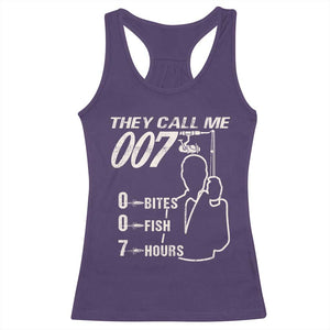 Funny Fishing Racerback Tank Top They Call Me 007 Fisherman TS09 Purple Print Your Wear