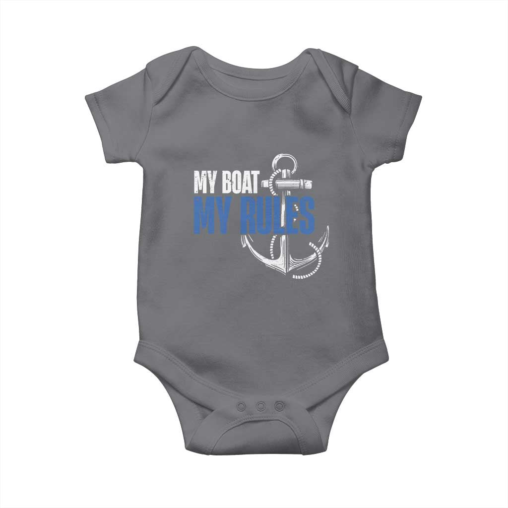 I'm The Captain Baby Onesie My Boat My Rules TS09 Charcoal Print Your Wear
