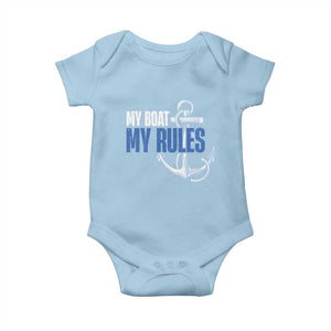I'm The Captain Baby Onesie My Boat My Rules TS09 Light Blue Print Your Wear