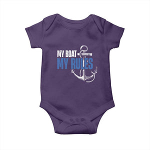 I'm The Captain Baby Onesie My Boat My Rules TS09 Purple Print Your Wear