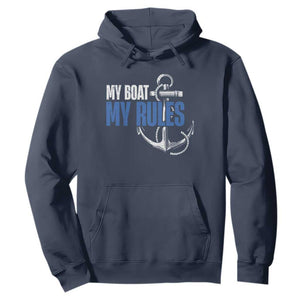 I'm The Captain Hoodie My Boat My Rules TS09 Navy Print Your Wear