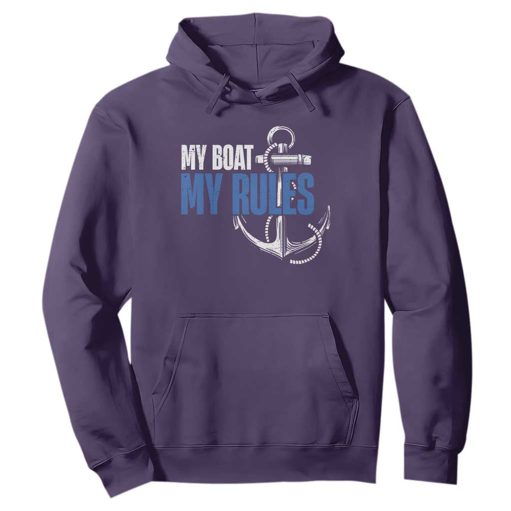 I'm The Captain Hoodie My Boat My Rules TS09 Purple Print Your Wear