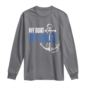I'm The Captain Long Sleeve Shirt My Boat My Rules TS09 Charcoal Print Your Wear