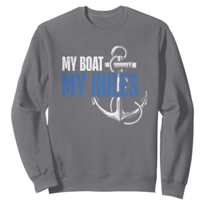 I'm The Captain Sweatshirt My Boat My Rules TS09 Charcoal Print Your Wear