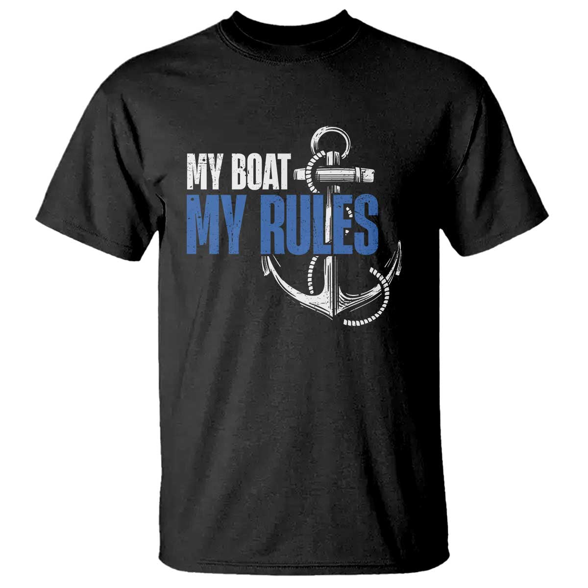 I'm The Captain T Shirt My Boat My Rules TS09 Black Print Your Wear