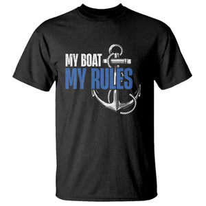 I'm The Captain T Shirt My Boat My Rules TS09 Black Print Your Wear