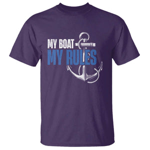 I'm The Captain T Shirt My Boat My Rules TS09 Purple Print Your Wear