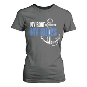 I'm The Captain T Shirt For Women My Boat My Rules TS09 Dark Heather Print Your Wear