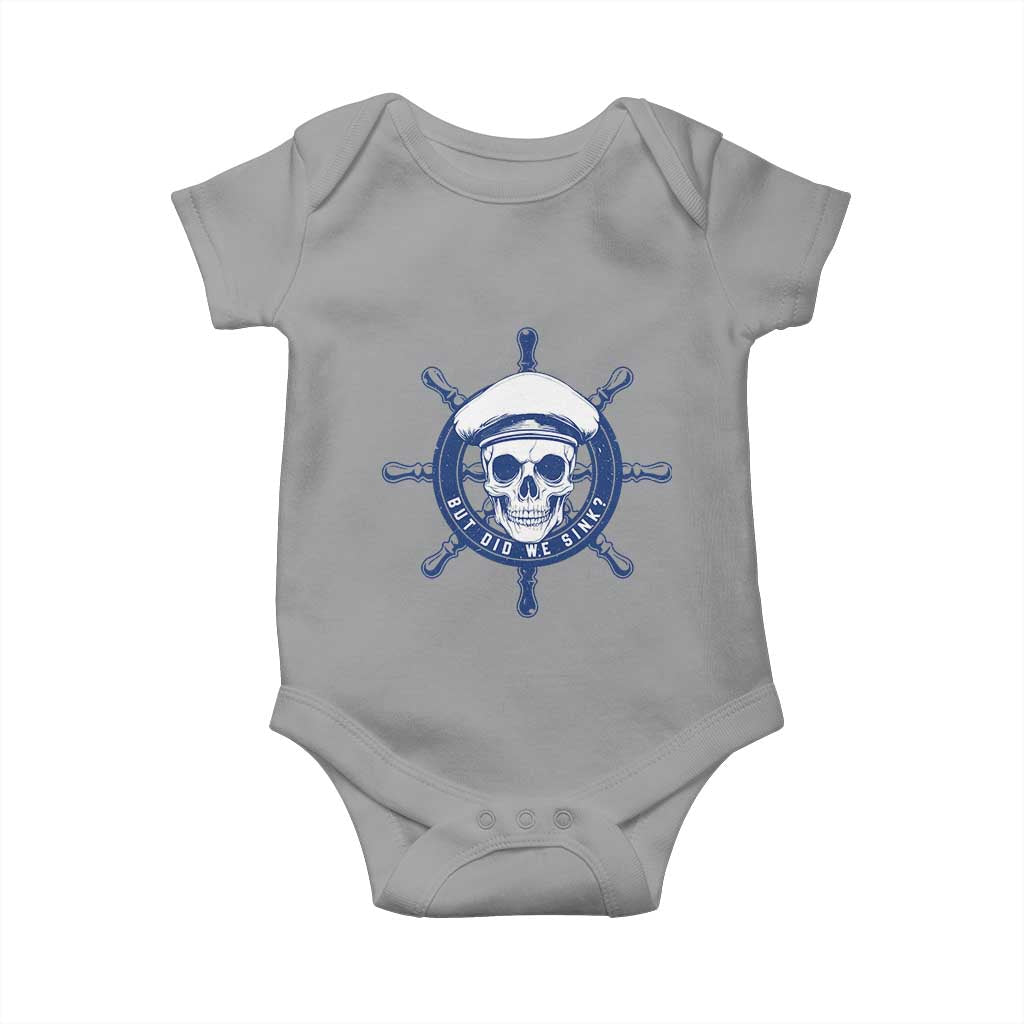 Funny But Did We Sink Baby Onesie TS09 Sport Gray Print Your Wear