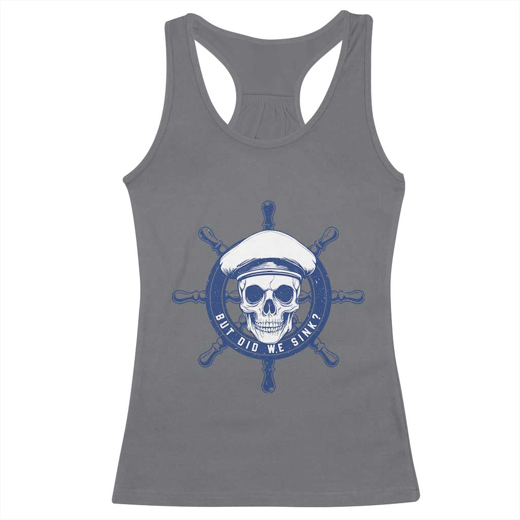 Funny But Did We Sink Racerback Tank Top TS09 Charcoal Print Your Wear
