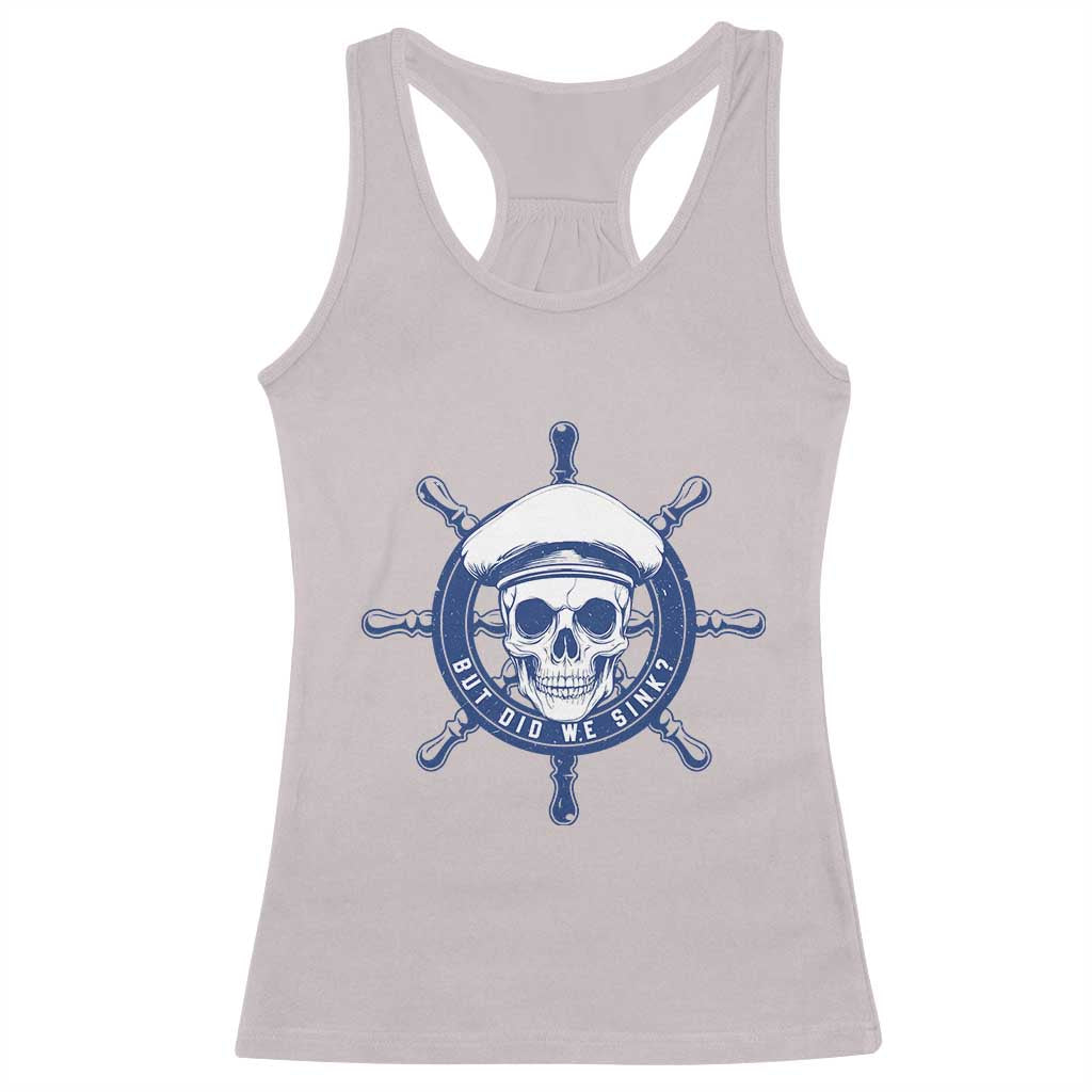 Funny But Did We Sink Racerback Tank Top TS09 Ice Gray Print Your Wear