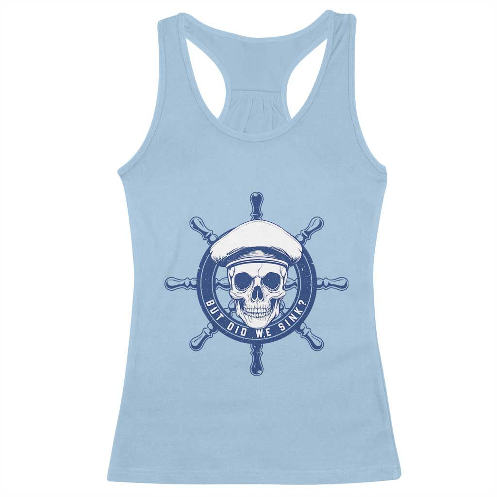 Funny But Did We Sink Racerback Tank Top TS09 Light Blue Print Your Wear