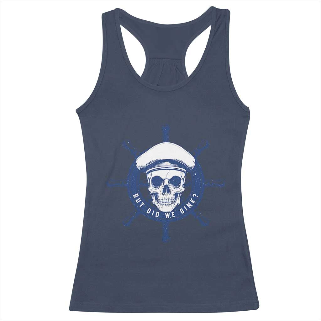 Funny But Did We Sink Racerback Tank Top TS09 Navy Print Your Wear