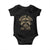 Funny Raccoon Motor Boat Captain Baby Onesie TS09 Black Print Your Wear