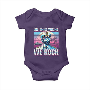 Yacht Rock Party Baby Onesie On This Yacht We Rock Boating TS09 Purple Print Your Wear