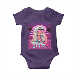 Yacht Rock Party Baby Onesie On This Yacht We Rock Boating Lady Captain TS09 Purple Print Your Wear