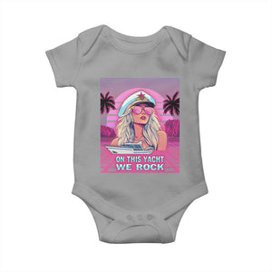 Yacht Rock Party Baby Onesie On This Yacht We Rock Boating Lady Captain TS09 Sport Gray Print Your Wear