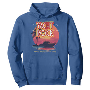 Yacht Rock Party Hoodie Boat Drinking Maritime Is Party Time TS09 Royal Blue Print Your Wear