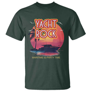 Yacht Rock Party T Shirt Boat Drinking Maritime Is Party Time TS09 Dark Forest Green Print Your Wear
