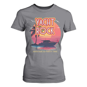 Yacht Rock Party T Shirt For Women Boat Drinking Maritime Is Party Time TS09 Charcoal Print Your Wear