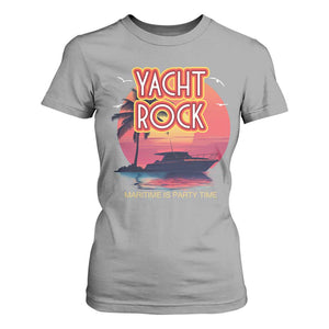 Yacht Rock Party T Shirt For Women Boat Drinking Maritime Is Party Time TS09 Sport Gray Print Your Wear