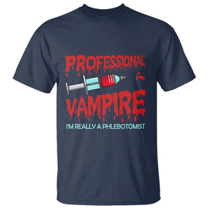 Funny Phlebotomist Professional Vampire T Shirt TS09 Navy Printyourwear
