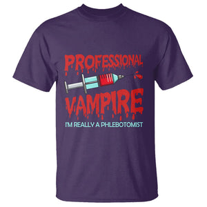 Funny Phlebotomist Professional Vampire T Shirt TS09 Purple Printyourwear