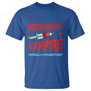Funny Phlebotomist Professional Vampire T Shirt TS09 Royal Blue Printyourwear