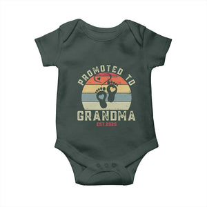 Retro Promoted To Grandma est 2025 Baby Onesie TS09 Print Your Wear