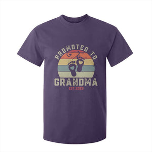 Retro Promoted To Grandma est 2025 T Shirt For Kid TS09 Purple Print Your Wear