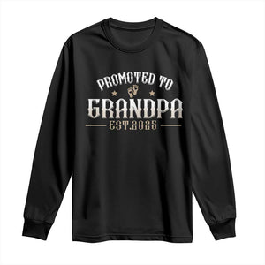Retro Promoted To Grandpa est 2025 Long Sleeve Shirt TS09 Black Print Your Wear