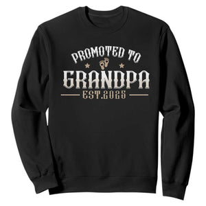 Retro Promoted To Grandpa est 2025 Sweatshirt TS09 Black Print Your Wear