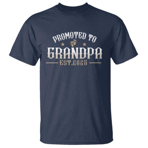 Retro Promoted To Grandpa est 2025 T Shirt TS09 Navy Print Your Wear