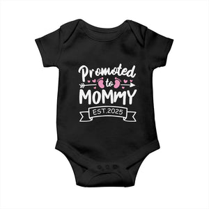 Promoted To Mommy Est 2025 Baby Onesie TS09 Black Print Your Wear