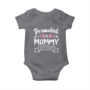 Promoted To Mommy Est 2025 Baby Onesie TS09 Charcoal Print Your Wear