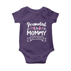 Promoted To Mommy Est 2025 Baby Onesie TS09 Purple Print Your Wear