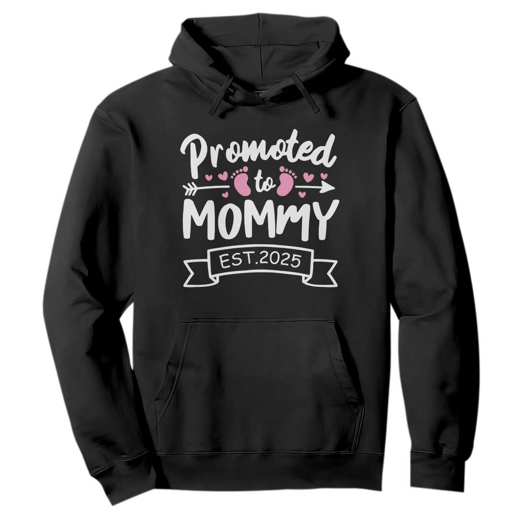 Promoted To Mommy Est 2025 Hoodie TS09 Black Print Your Wear