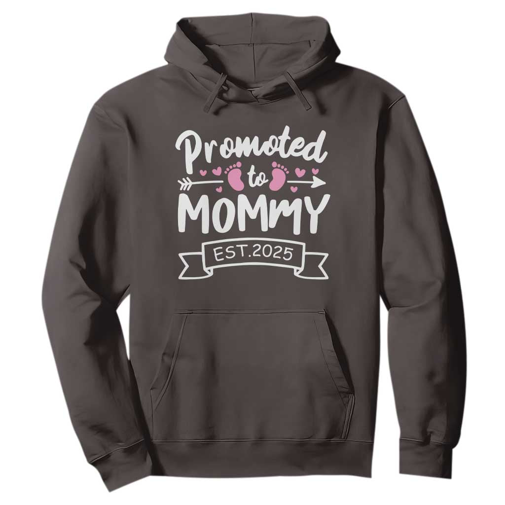 Promoted To Mommy Est 2025 Hoodie TS09 Dark Chocolate Print Your Wear